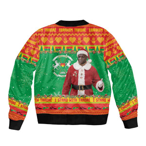 Afro Burkina Faso Christmas Spirit Bomber Jacket Stand With Traore Stand With Hope - African Pride