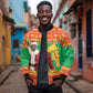 Afro Burkina Faso Christmas Spirit Bomber Jacket Stand With Traore Stand With Hope - African Pride