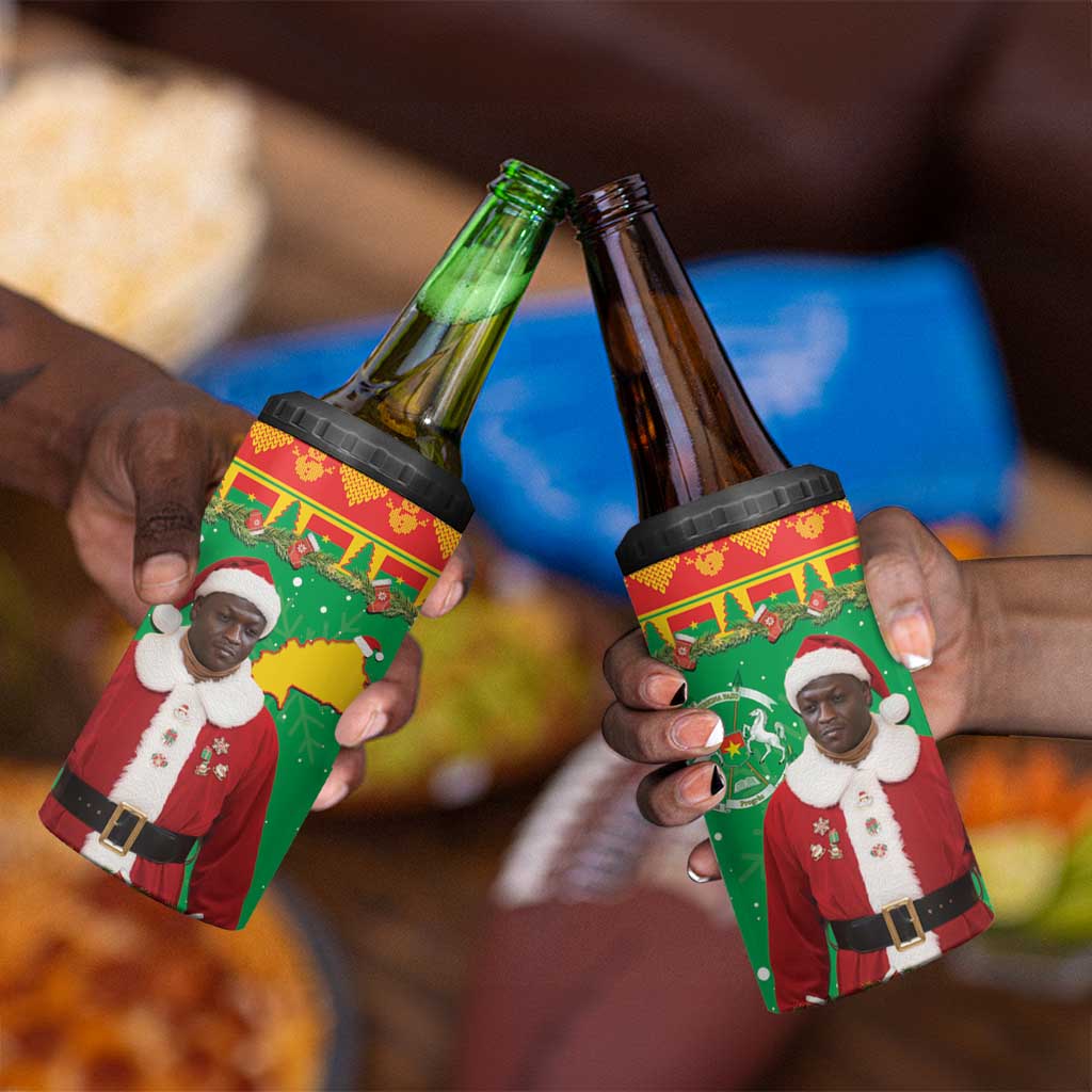 Afro Burkina Faso Christmas Spirit 4 in 1 Can Cooler Tumbler Stand With Traore Stand With Hope - African Pride