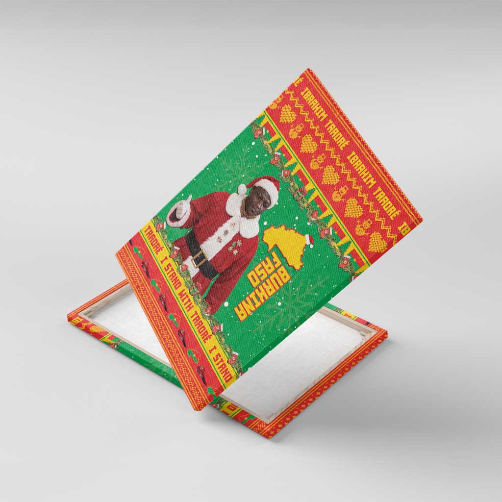 Afro Burkina Faso Christmas Spirit Canvas Wall Art Stand With Traore Stand With Hope - African Pride
