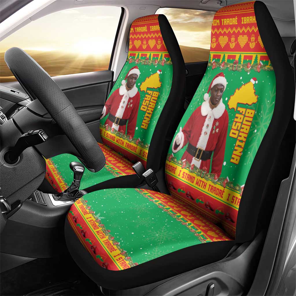 Afro Burkina Faso Christmas Spirit Car Seat Cover Stand With Traore Stand With Hope - African Pride
