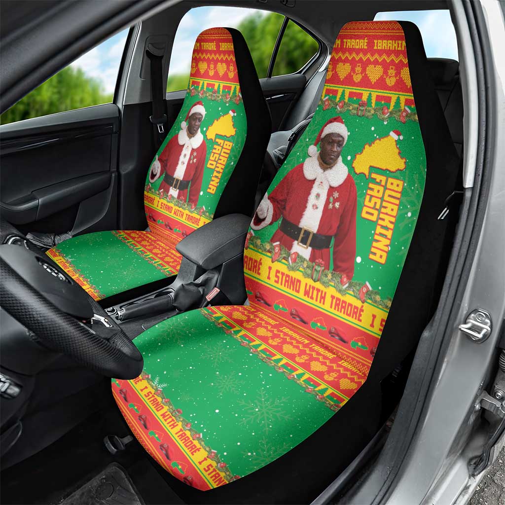 Afro Burkina Faso Christmas Spirit Car Seat Cover Stand With Traore Stand With Hope - African Pride