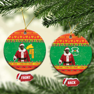 Afro Christmas in Burkina Faso Ibrahim Traore Ceramic Ornament Merry Christmas - African Pride
