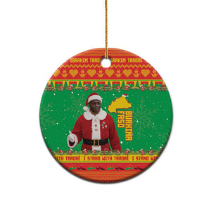 Afro Christmas in Burkina Faso Ibrahim Traore Ceramic Ornament Merry Christmas - African Pride