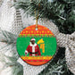 Afro Christmas in Burkina Faso Ibrahim Traore Ceramic Ornament Merry Christmas - African Pride