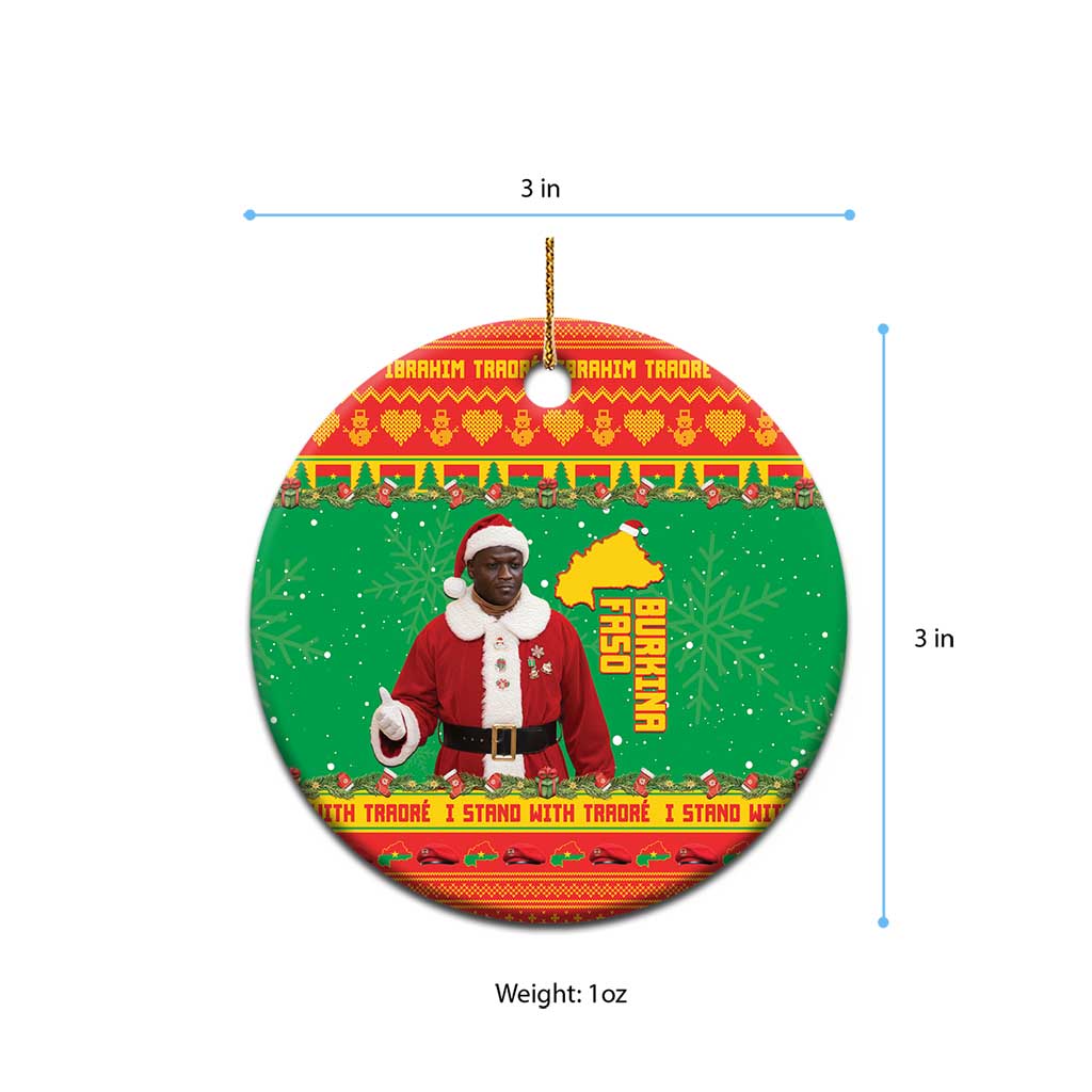 Afro Christmas in Burkina Faso Ibrahim Traore Ceramic Ornament Merry Christmas - African Pride