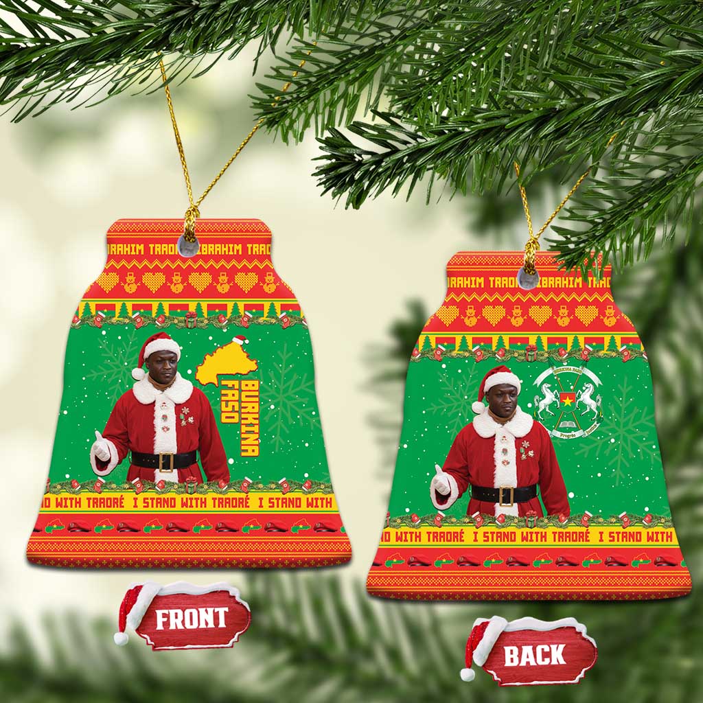 Afro Christmas in Burkina Faso Ibrahim Traore Ceramic Ornament Merry Christmas - African Pride