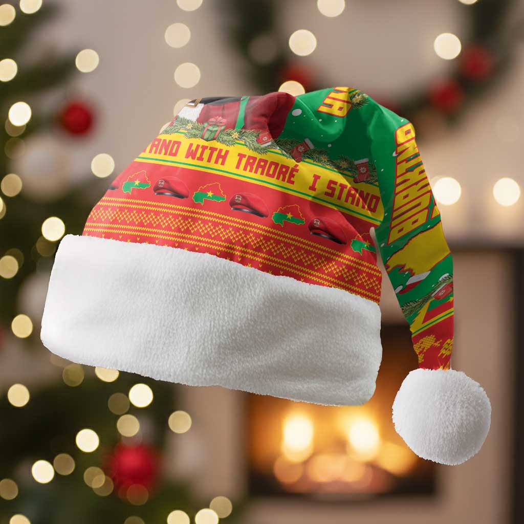 Afro Christmas in Burkina Faso Ibrahim Traore Christmas Santa Hat Merry Christmas - African Pride