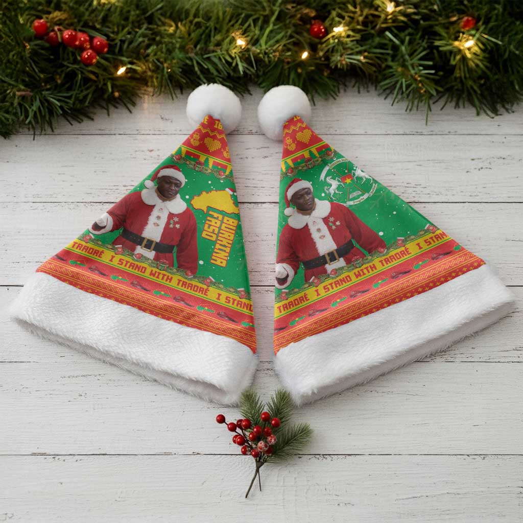 Afro Christmas in Burkina Faso Ibrahim Traore Christmas Santa Hat Merry Christmas - African Pride