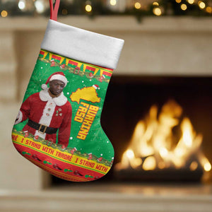 Afro Christmas in Burkina Faso Ibrahim Traore Christmas Stocking Merry Christmas - African Pride
