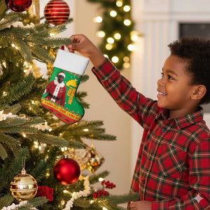 Afro Christmas in Burkina Faso Ibrahim Traore Christmas Stocking Merry Christmas - African Pride