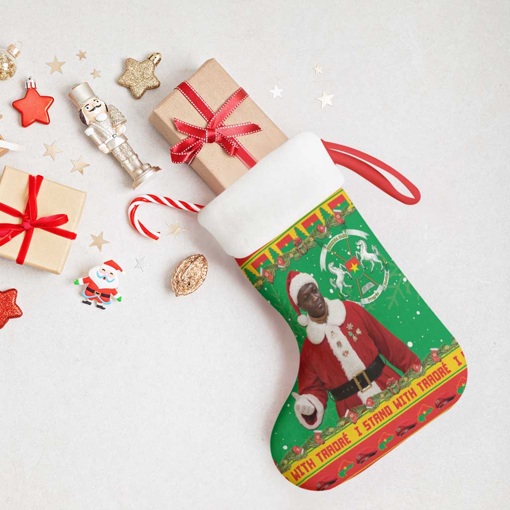 Afro Christmas in Burkina Faso Ibrahim Traore Christmas Stocking Merry Christmas - African Pride