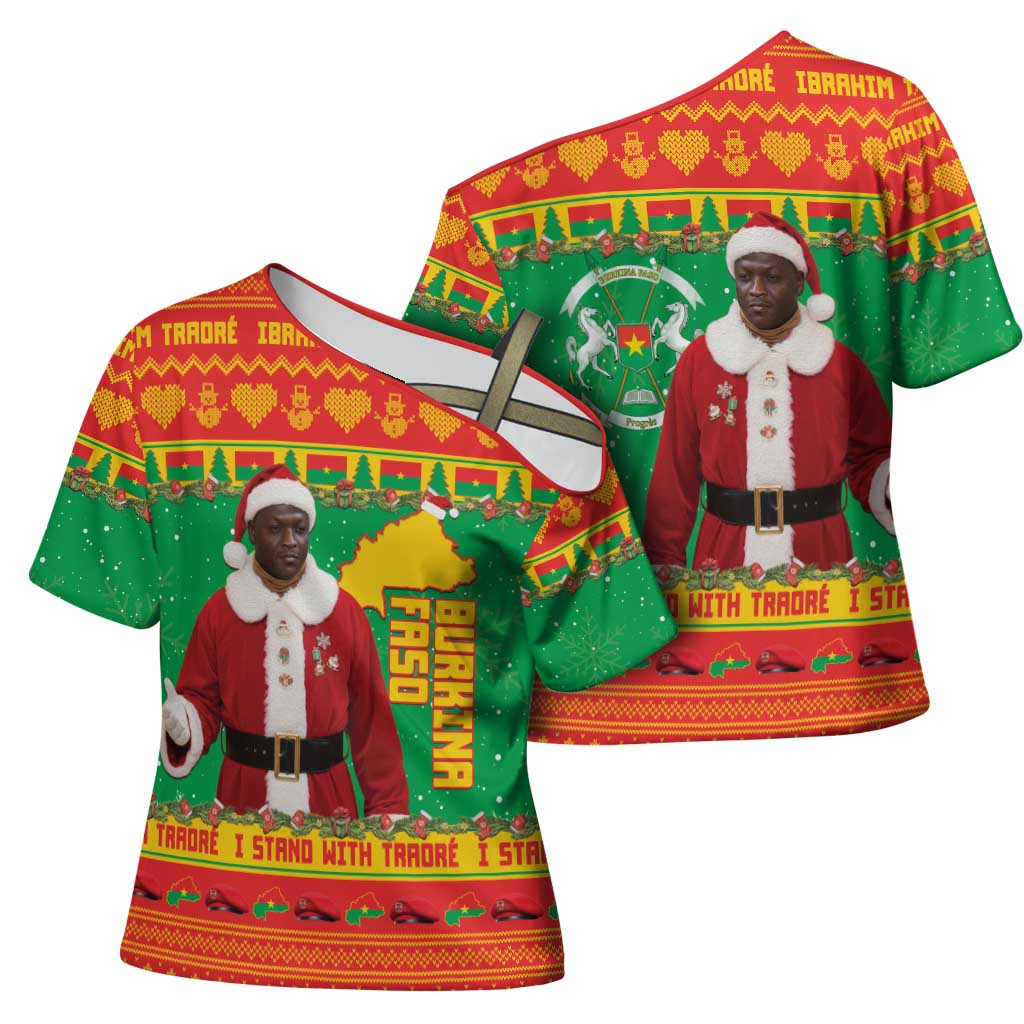 Burkina Faso Christmas Cross Shoulder Shirt I Stand With Traore