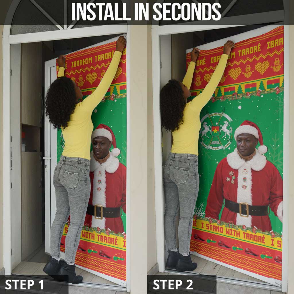 Burkina Faso Christmas Door Cover I Stand With Traore