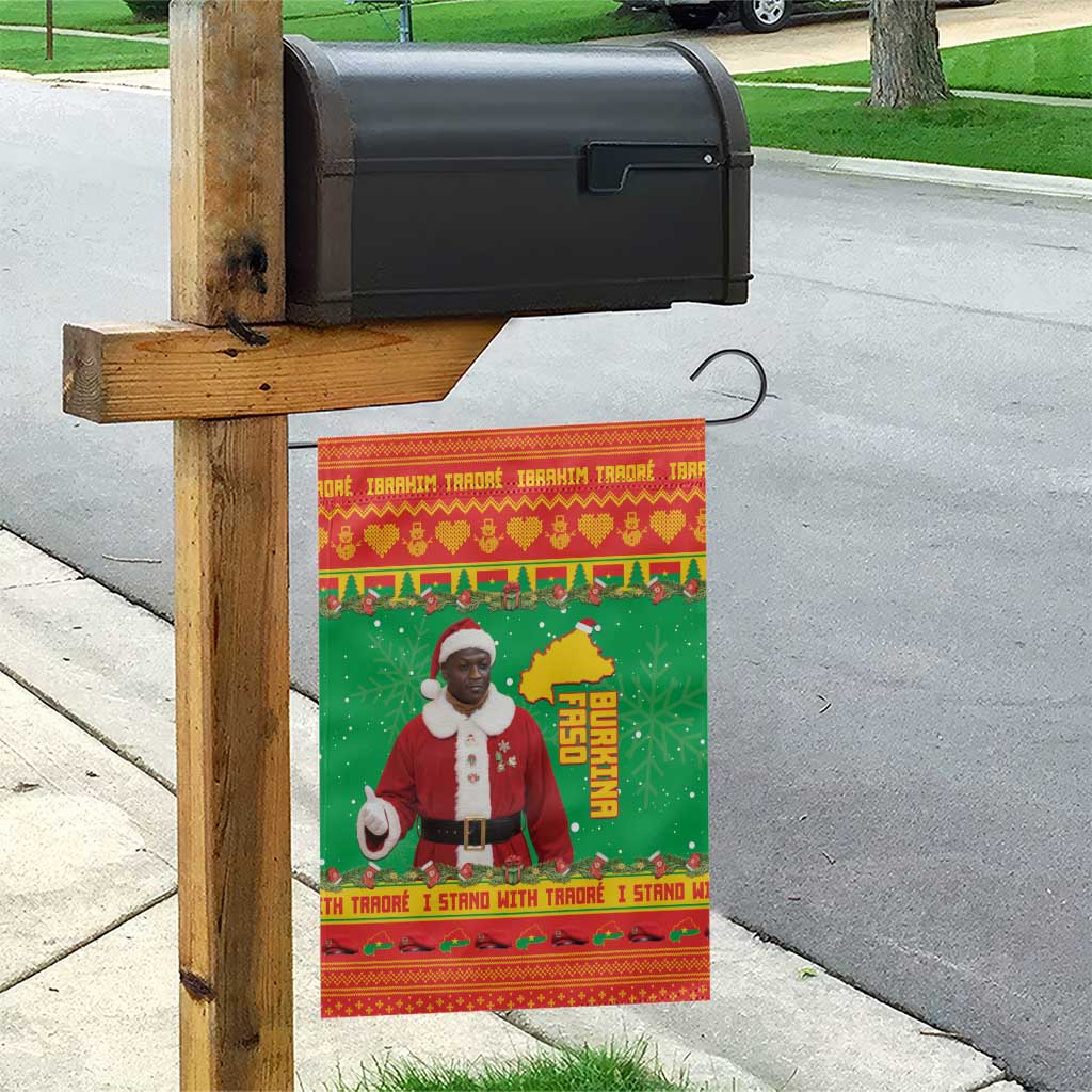 Afro Burkina Faso Christmas Spirit Garden Flag Stand With Traore Stand With Hope - African Pride