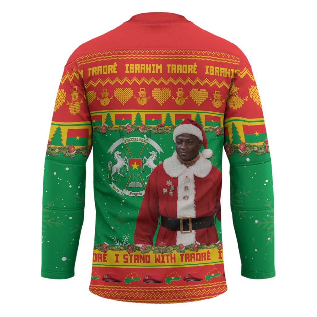 Burkina Faso Christmas Hockey Jersey I Stand With Traore