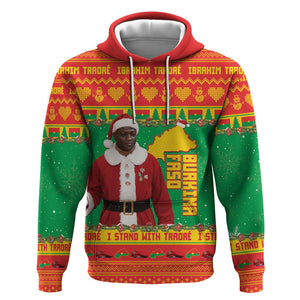 Afro Burkina Faso Christmas Spirit Hoodie Stand With Traore Stand With Hope - African Pride