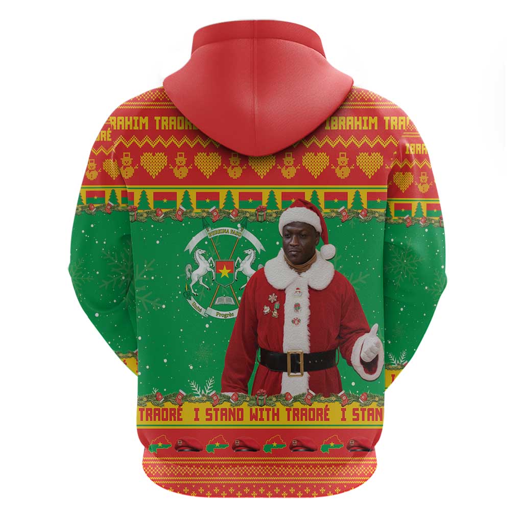 Afro Burkina Faso Christmas Spirit Hoodie Stand With Traore Stand With Hope - African Pride