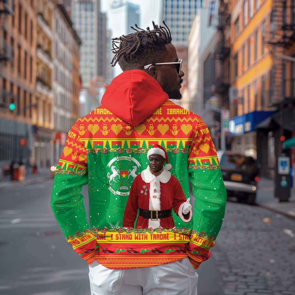 Afro Burkina Faso Christmas Spirit Hoodie Stand With Traore Stand With Hope - African Pride