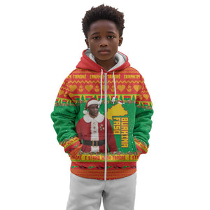 Afro Burkina Faso Christmas Spirit Kid Hoodie Stand With Traore Stand With Hope - African Pride