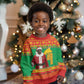 Afro Christmas in Burkina Faso Ibrahim Traore Kid Ugly Christmas Sweater Merry Christmas - African Pride