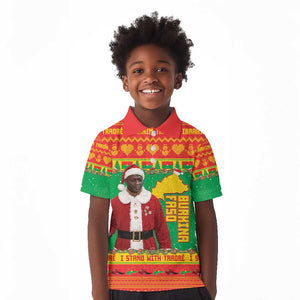 Afro Burkina Faso Christmas Spirit Kid Polo Shirt Stand With Traore Stand With Hope - African Pride