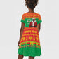 Afro Burkina Faso Christmas Spirit Kid Short Sleeve Dress Stand With Traore Stand With Hope - African Pride