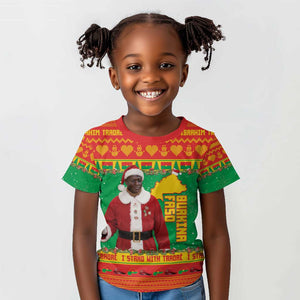 Afro Burkina Faso Christmas Spirit Kid T shirt Stand With Traore Stand With Hope - African Pride