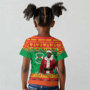 Afro Burkina Faso Christmas Spirit Kid T shirt Stand With Traore Stand With Hope - African Pride