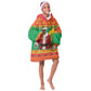 Afro Burkina Faso Christmas Spirit Kid Wearable Blanket Hoodie Stand With Traore Stand With Hope - African Pride
