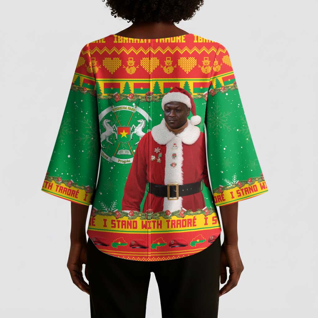 Burkina Faso Christmas Kimono Sleeve Blouse I Stand With Traore
