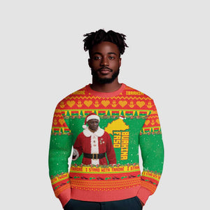 Afro Christmas in Burkina Faso Ibrahim Traore Ugly Christmas Sweater Merry Christmas - African Pride