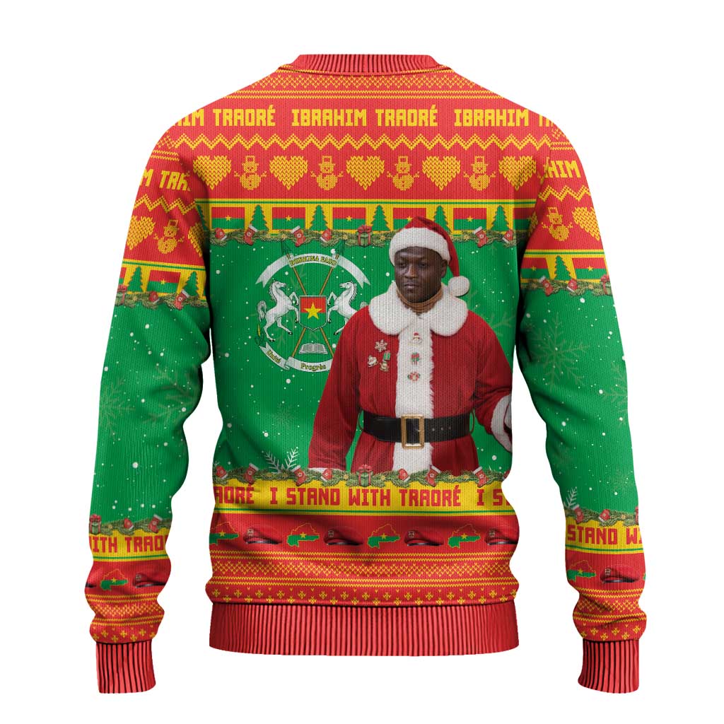 Afro Christmas in Burkina Faso Ibrahim Traore Ugly Christmas Sweater Merry Christmas - African Pride