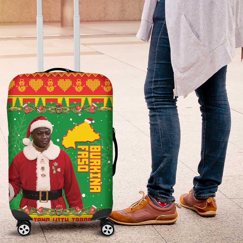 Afro Burkina Faso Christmas Spirit Luggage Cover Stand With Traore Stand With Hope - African Pride
