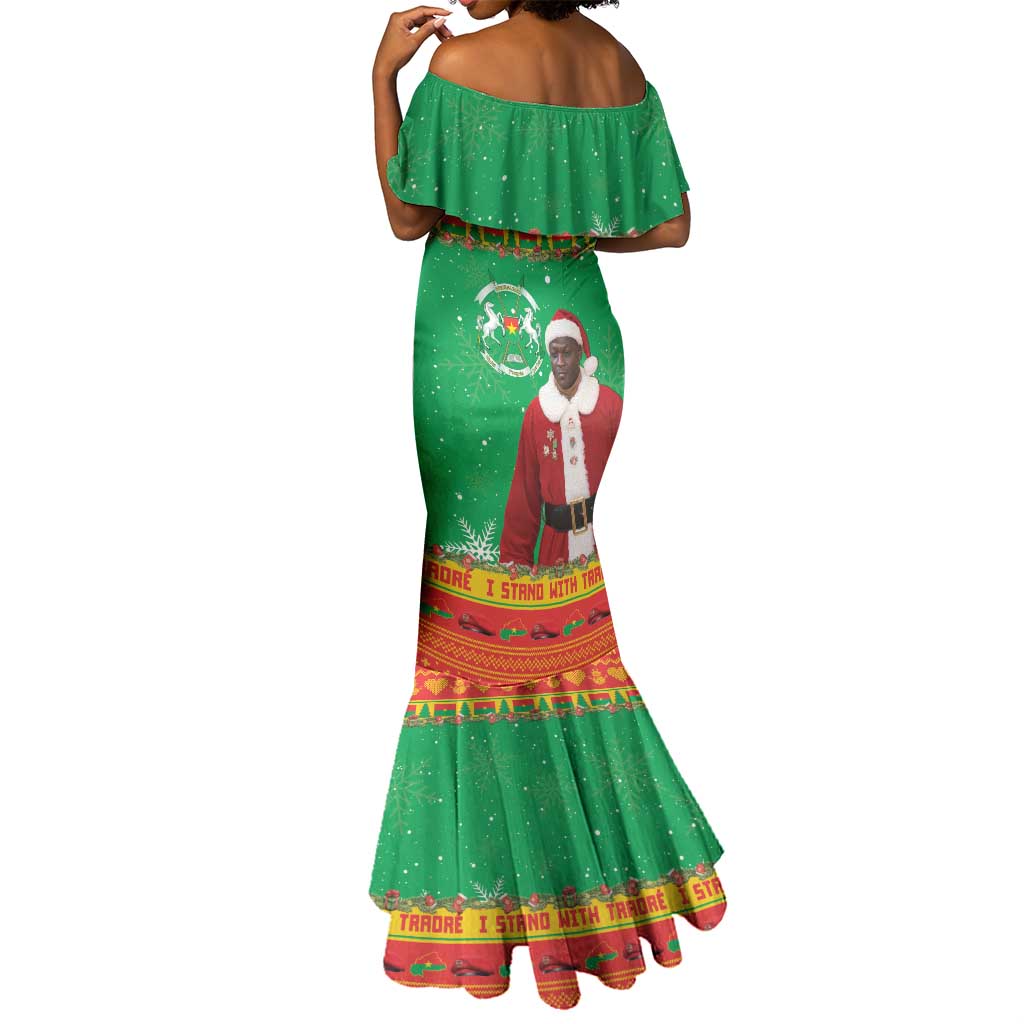 Afro Burkina Faso Christmas Spirit Mermaid Dress Stand With Traore Stand With Hope - African Pride