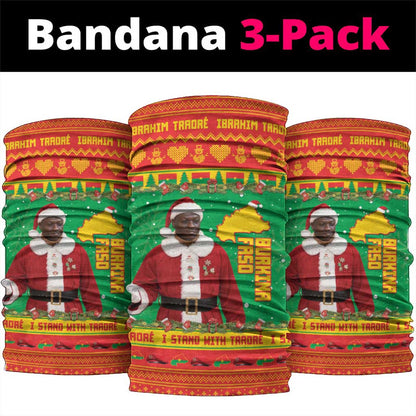 Afro Burkina Faso Christmas Spirit Neck Gaiter Stand With Traore Stand With Hope - African Pride