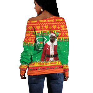 Afro Burkina Faso Christmas Spirit Off Shoulder Sweater Stand With Traore Stand With Hope - African Pride