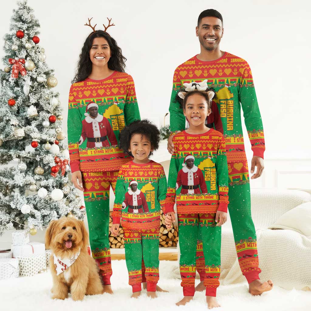 Afro Christmas in Burkina Faso Ibrahim Traore Christmas Pajama Set Merry Christmas - African Pride