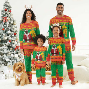 Afro Christmas in Burkina Faso Ibrahim Traore Christmas Pajama Set Merry Christmas - African Pride