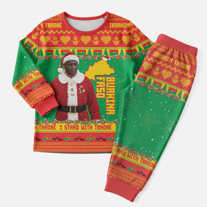 Afro Christmas in Burkina Faso Ibrahim Traore Christmas Pajama Set Merry Christmas - African Pride