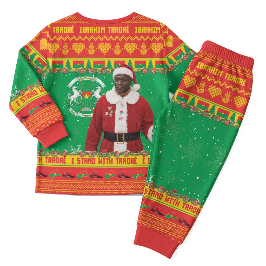 Afro Christmas in Burkina Faso Ibrahim Traore Christmas Pajama Set Merry Christmas - African Pride