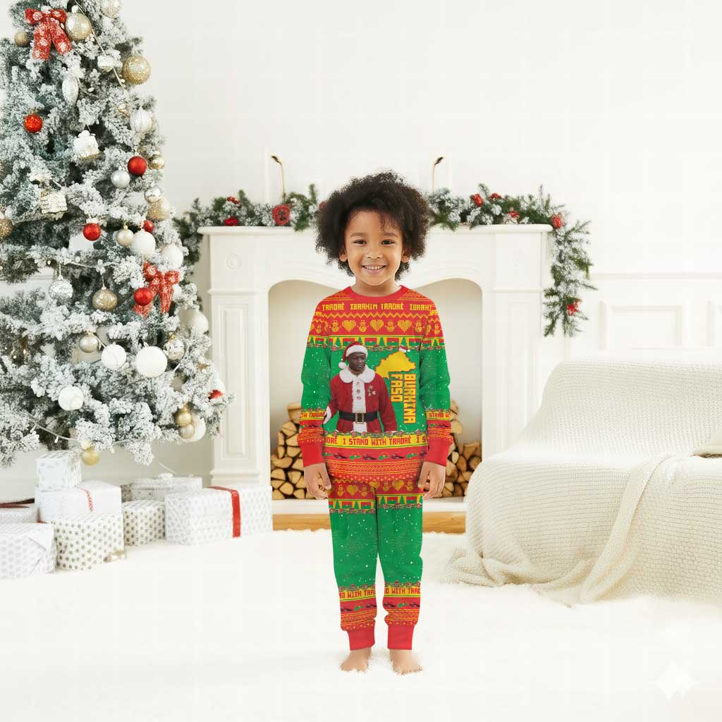 Afro Christmas in Burkina Faso Ibrahim Traore Christmas Pajama Set Merry Christmas - African Pride