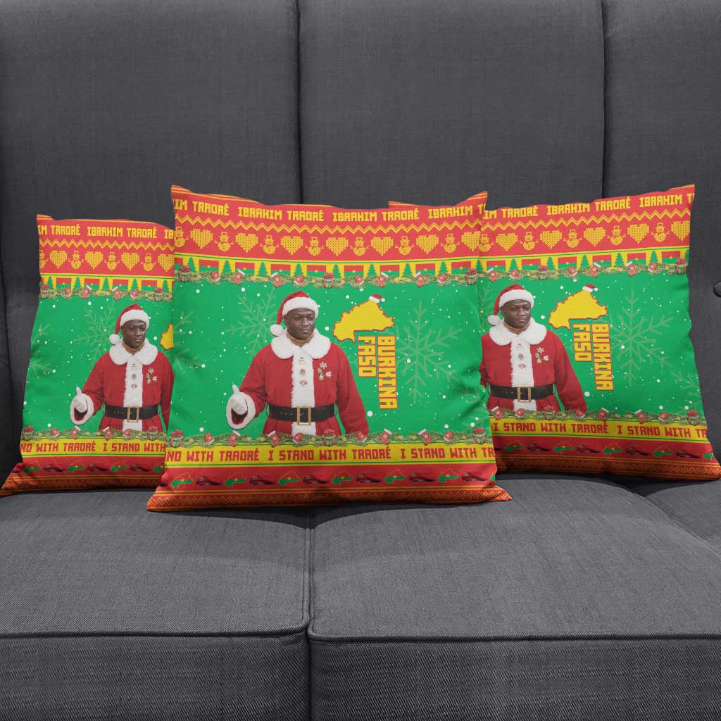 Burkina Faso Christmas Pillow Cover I Stand With Traore