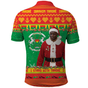 Afro Burkina Faso Christmas Spirit Polo Shirt Stand With Traore Stand With Hope - African Pride