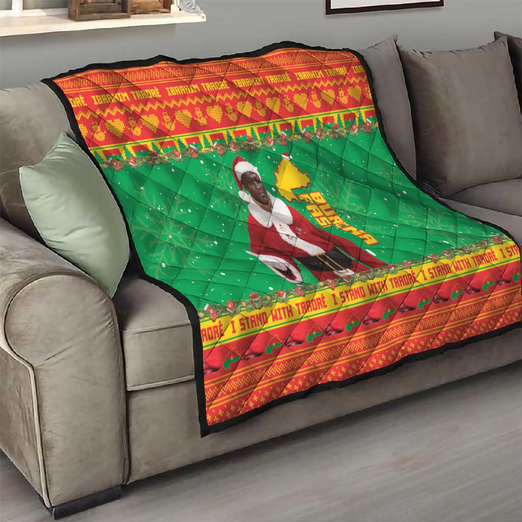 Afro Burkina Faso Christmas Spirit Quilt Stand With Traore Stand With Hope - African Pride
