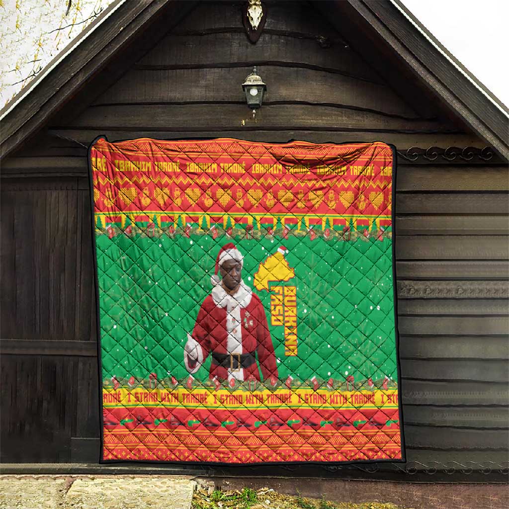 Afro Burkina Faso Christmas Spirit Quilt Stand With Traore Stand With Hope - African Pride