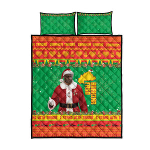 Afro Burkina Faso Christmas Spirit Quilt Bed Set Stand With Traore Stand With Hope - African Pride