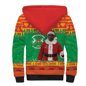 Afro Burkina Faso Christmas Spirit Sherpa Hoodie Stand With Traore Stand With Hope - African Pride
