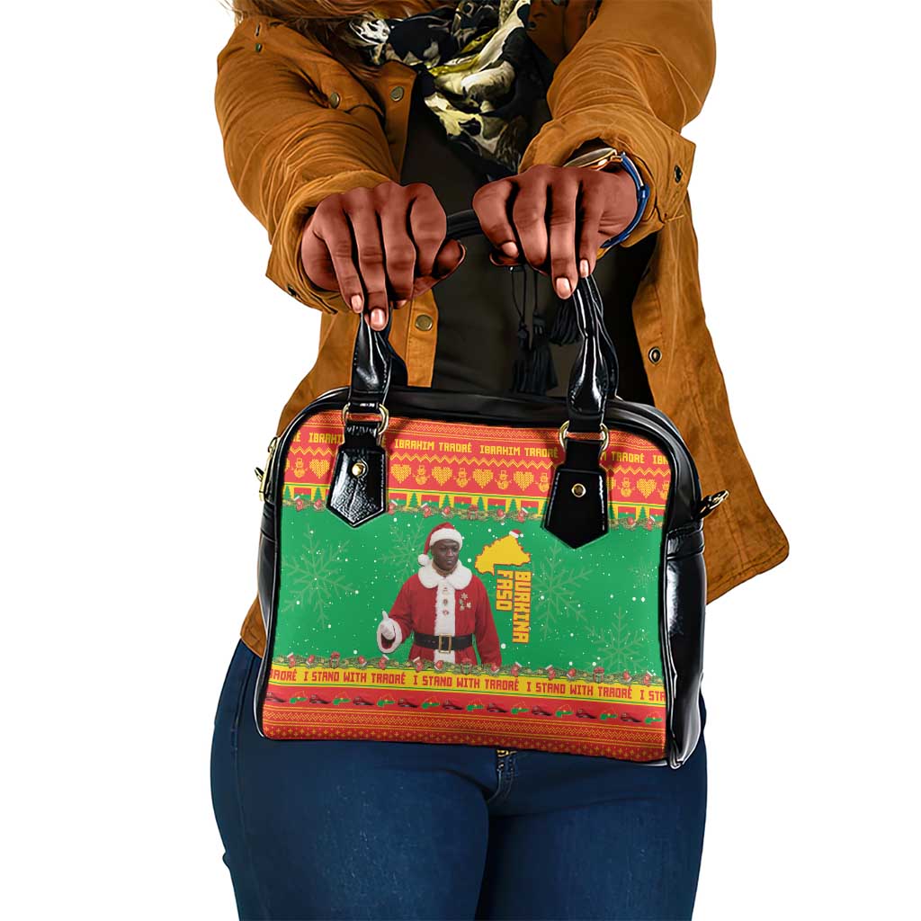 Afro Burkina Faso Christmas Spirit Shoulder Handbag Stand With Traore Stand With Hope - African Pride