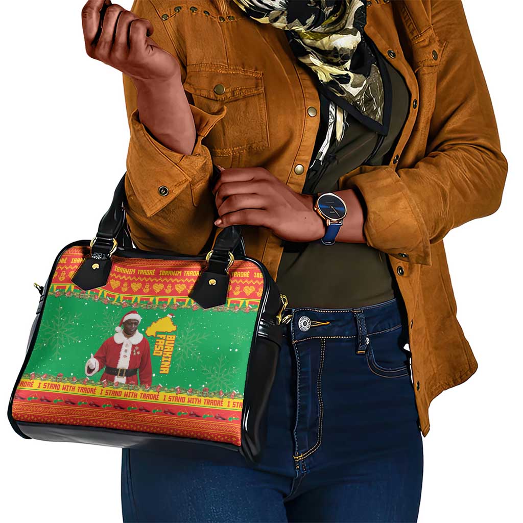 Afro Burkina Faso Christmas Spirit Shoulder Handbag Stand With Traore Stand With Hope - African Pride